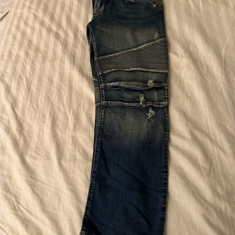 Balmain Paris Blue Biker Jeans – Size 32